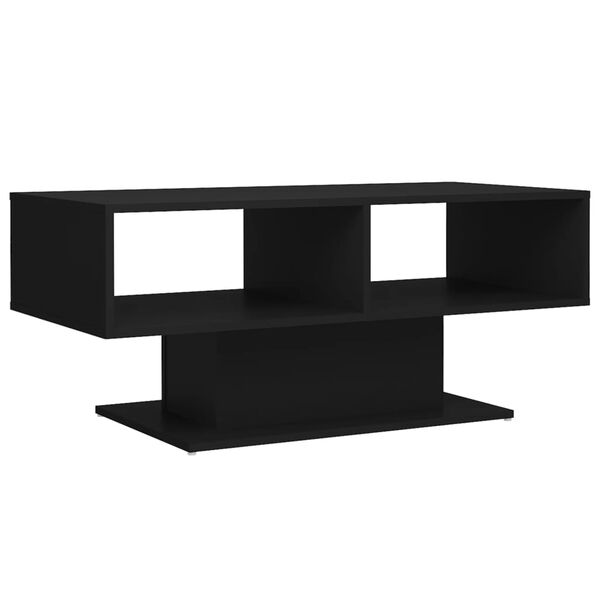 vidaXL Table basse noir 103,5x50x44,5 cm bois d'ing&eacute;nierie