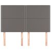 vidaXL T&ecirc;te de lit Gris 144x5x118/128 cm Similicuir