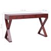vidaXL Bureau d'ordinateur Marron 115x47x77 cm Bois d'acajou massif