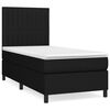 vidaXL Sommier &agrave; lattes de lit avec matelas Noir 90x200 cm Tissu