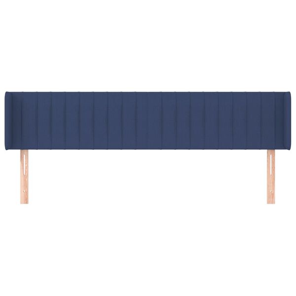 vidaXL T&ecirc;te de lit avec oreilles Bleu 183x16x78/88 cm Tissu