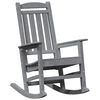 vidaXL Chaise &agrave; bascule de jardin Gris clair HDPE