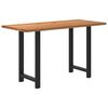 vidaXL Table de bar rectangulaire en bois massif de ch&ecirc;ne marron clair 180 x 80 x 112 cm