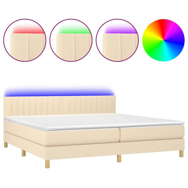 vidaXL Sommier &agrave; lattes de lit avec matelas et LED Gris fonc&eacute; 80x200cm