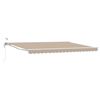 vidaXL Auvent r&eacute;tractable &eacute;lectrique Beige et blanc 4,5 &times; 3,5 m