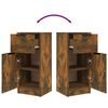 vidaXL Buffets 2 pcs Chêne fumé 30x30x70 cm Bois d'ingénierie