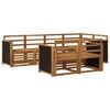 vidaXL Ensemble de canap&eacute; d'angle 6 pcs Naturel Bois d'Acacia Massif