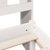 vidaXL Lit bibliothèque sans matelas blanc 90x200cm bois de pin massif