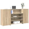 vidaXL Bureau r&eacute;ception ch&ecirc;ne sonoma 200x50x103,5 cm bois d'ing&eacute;nierie