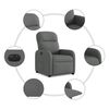 vidaXL Fauteuil inclinable électrique Gris foncé Tissu