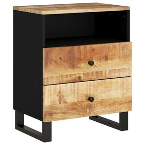 vidaXL Table de chevet 50x33x62 cm Bois de manguier et d'ing&eacute;nierie