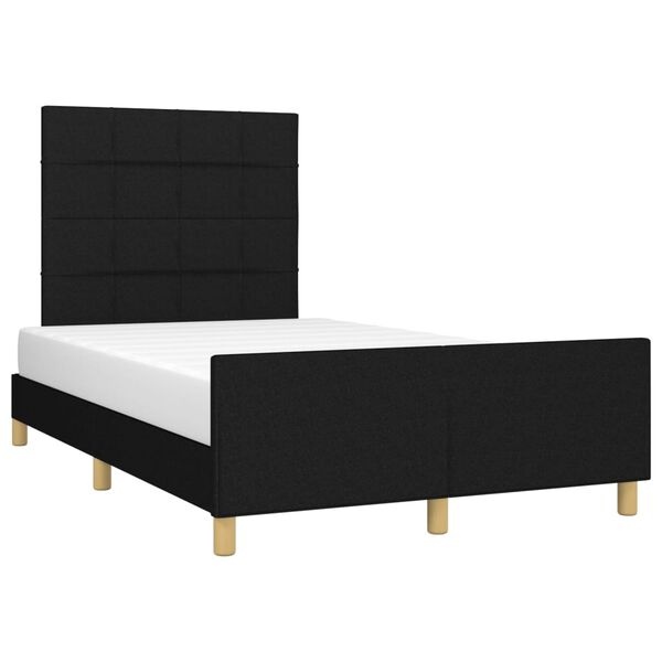 vidaXL Cadre de lit sans matelas noir 120x200 cm tissu