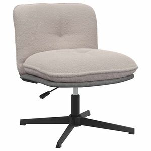 vidaXL Chaise pivotante de bureau gris clair boucl&eacute; comme laine tissu