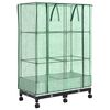 vidaXL Jardini&egrave;re de jardin avec couverture de serre et roues 2 pc PP