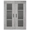 vidaXL Buffet haut Sonoma gris 69,5x34x180 cm Bois d'ing&eacute;nierie