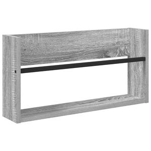 vidaXL &Eacute;tag&egrave;re &agrave; magazines avec &eacute;tag&egrave;re Gris Sonoma 60 x 12 x 30 cm