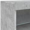 vidaXL Buffet avec lumières LED gris béton 164x37x67 cm