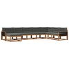 vidaXL Ensemble de canap&eacute;s d'ext&eacute;rieur 8 pc Naturel et Anthracite