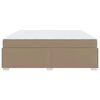 vidaXL Cadre de lit avec matelas Cappuccino 200 x 200 cm tissu