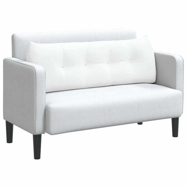 vidaXL Coussin de Dos Blanc 140 x 24 x 50 cm tissu