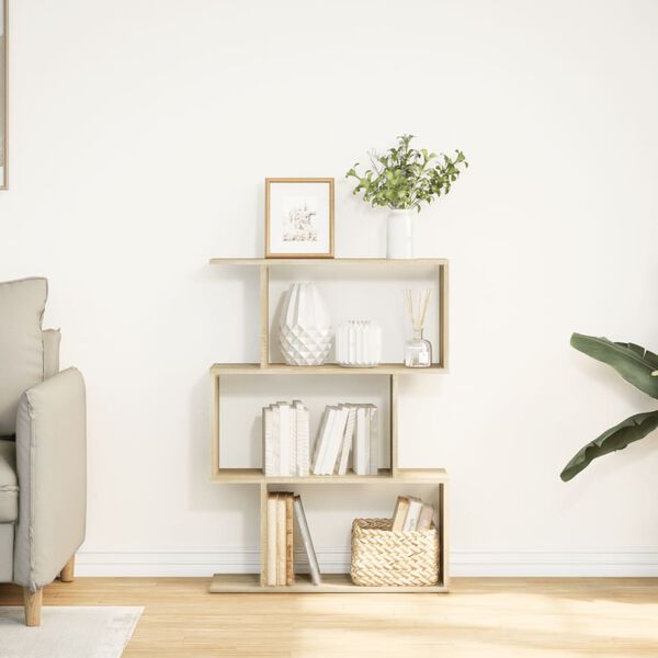 vidaXL Étagère séparatrice de pièce 3 niveaux chêne sonoma 70x24x97 cm