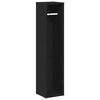 vidaXL Meuble de salle de bain avec porte-rouleau noir 20,5x20x90 cm