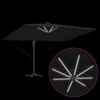 vidaXL Parasol Noir 352 x 251 x 265 cm Polyester et Aluminium