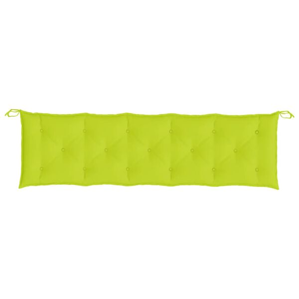 vidaXL Coussin de banc de jardin vert brillant 180x50x7cm tissu oxford