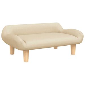 vidaXL Canap&eacute; pour enfants cr&egrave;me 70x40x24 cm tissu