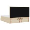 VidaXL Cadre de lit ottoman avec matelas crème 160x200 cm tissu