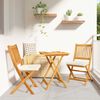 vidaXL Ensemble bistro de jardin 3 pcs Marron Bois d'Acacia Massif