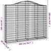 vidaXL Paniers à gabions arqués 6 pcs 200x30x160/180 cm Fer galvanisé