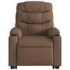 vidaXL Fauteuil inclinable de massage &eacute;lectrique Marron Tissu
