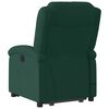 vidaXL Fauteuil de massage inclinable Vert fonc&eacute; Velours