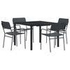 vidaXL Ensemble de meubles d'ext&eacute;rieur 5 pc Anthracite Acier