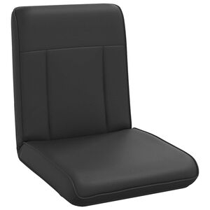 vidaXL Fauteuil de sol ajustable Noir Simili cuir