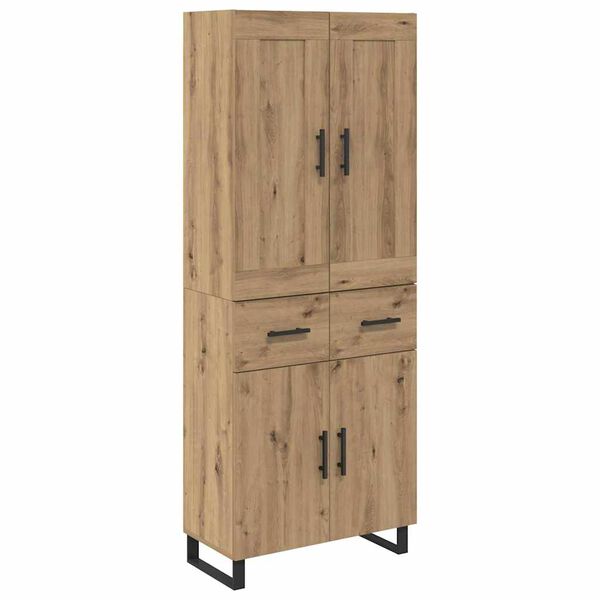 vidaXL Haut Armoire avec tiroir Ch&ecirc;ne artisanal 69,5 x 34 x 180 cm