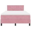 vidaXL Lit &agrave; ressort LED avec matelas Rose 120 x 200 cm Velours