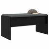vidaXL Banc d'entr&eacute;e avec coussin Ch&ecirc;ne noir 83 x 38 x 40 cm