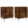 vidaXL Tables de chevet 2 pcs ch&ecirc;ne fum&eacute; 40x30x50 cm bois d'ing&eacute;nierie