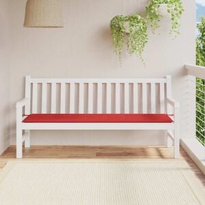 vidaXL Coussin de banc de jardin rouge 180x50x3 cm tissu oxford