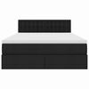 vidaXL Lit avec rangement et matelas avec matelas Noir 140 x 190 cm
