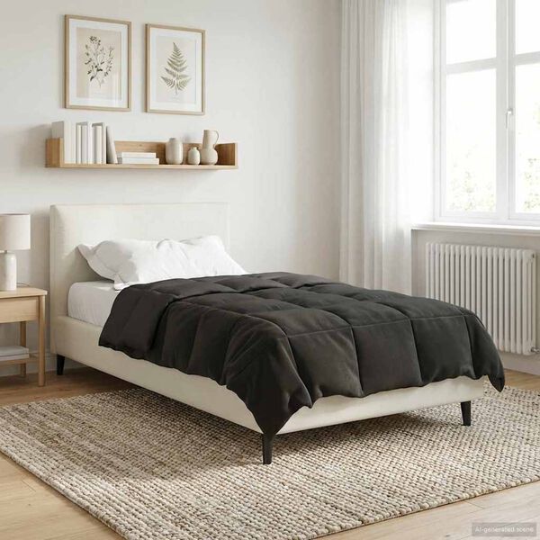 vidaXL Duvet complet toute l'ann&eacute;e Anthracite 155 x 220 cm Microfibre