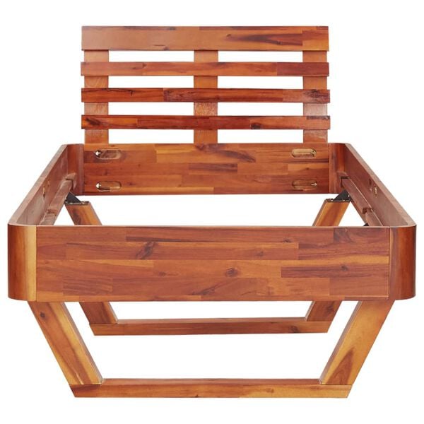 vidaXL Cadre de lit Bois d'acacia massif 100x200 cm