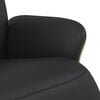 vidaXL Fauteuil inclinable avec repose-pieds noir similicuir