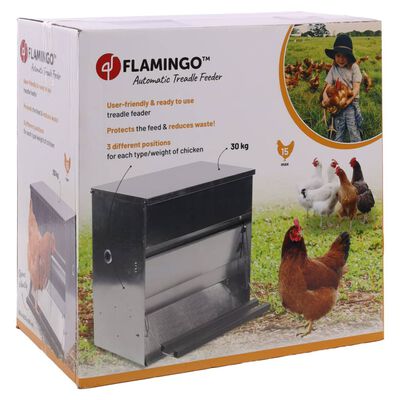 FLAMINGO Mangeoire à poulets à pédale automatique Timo 30 kg