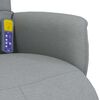 vidaXL Fauteuil inclinable de massage et repose-pieds gris clair tissu