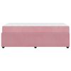 vidaXL Cadre de lit avec matelas Rose 90 x 200 cm tissu