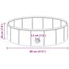 vidaXL Piscine de nage pliable pour chien Bleu 80 x 80 x 20 cm PVC