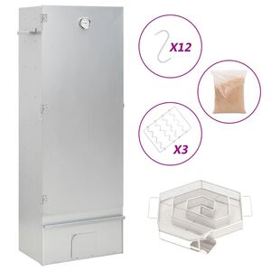 vidaXL Fumoir &agrave; four &agrave; BBQ g&eacute;n&eacute;rateur de fum&eacute;e froide acier galvanis&eacute;